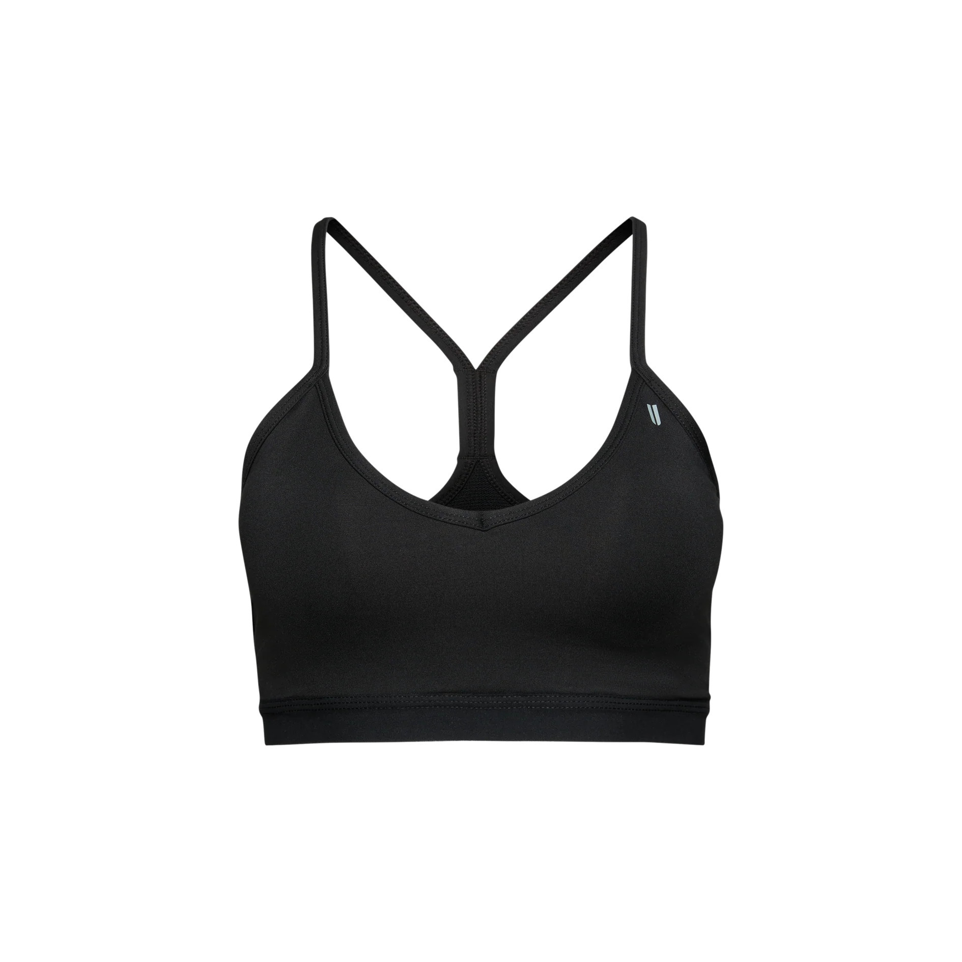 Black Matte V-Neck Sports Bra | NOBULL | NOBULL