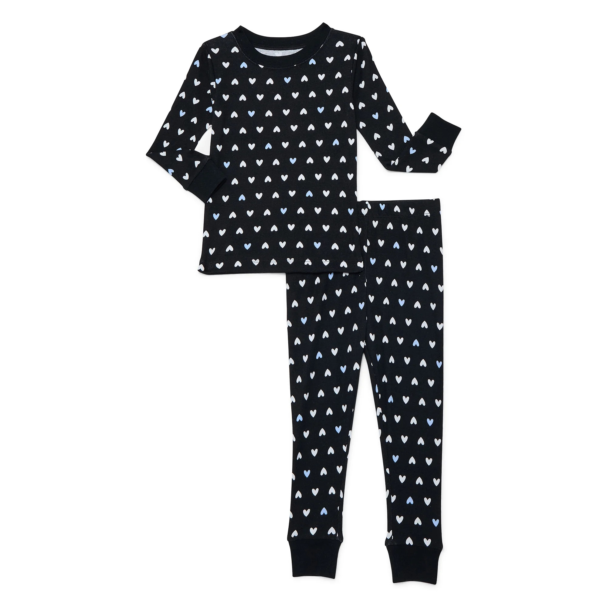 Joyspun Toddlers' Family Matching Cotton Tight Fit Pajama Set, 2-Piece, Sizes 2T-5T | Walmart (US)