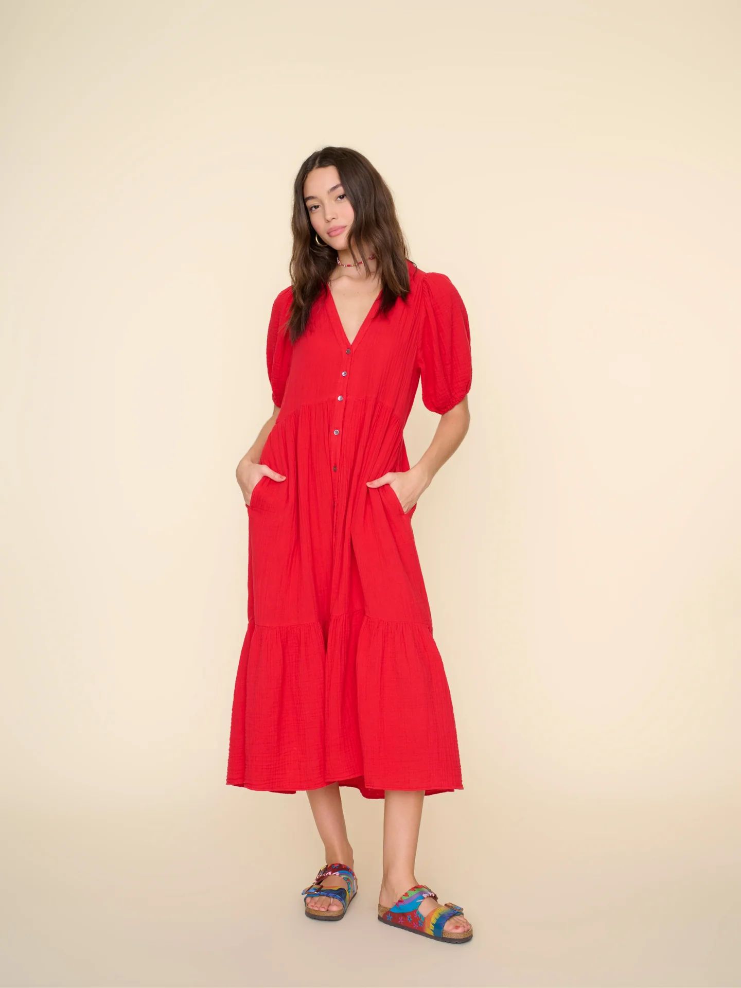 Real Red Lennox Dress | Xirena