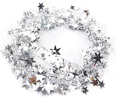 Neo LOONS 25 Ft Star Garland Tinsel Star Brace Wire Garland for Christmas Tree Decor Ornaments Party | Amazon (US)