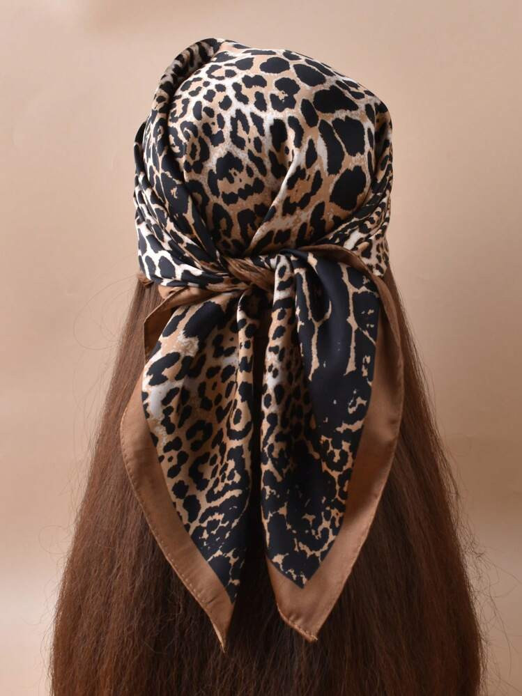 1pc Leopard Print Pattern Fashion Headscarf Bandana, Bohemian Style Headband/Hairband For Women, Great For Enhancing Your Look | SHEIN