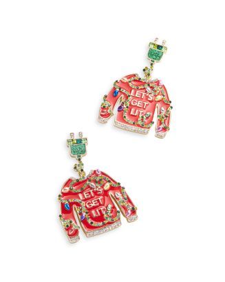 Ugly Holiday Sweater Statement Earrings | Bloomingdale's (US)