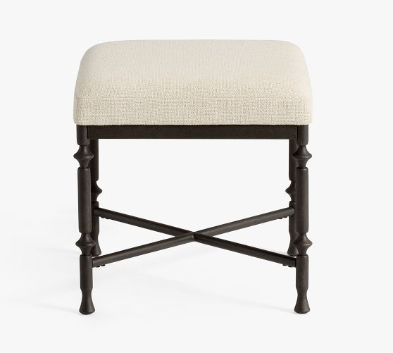 Estelle Upholstered Stool | Pottery Barn (US)