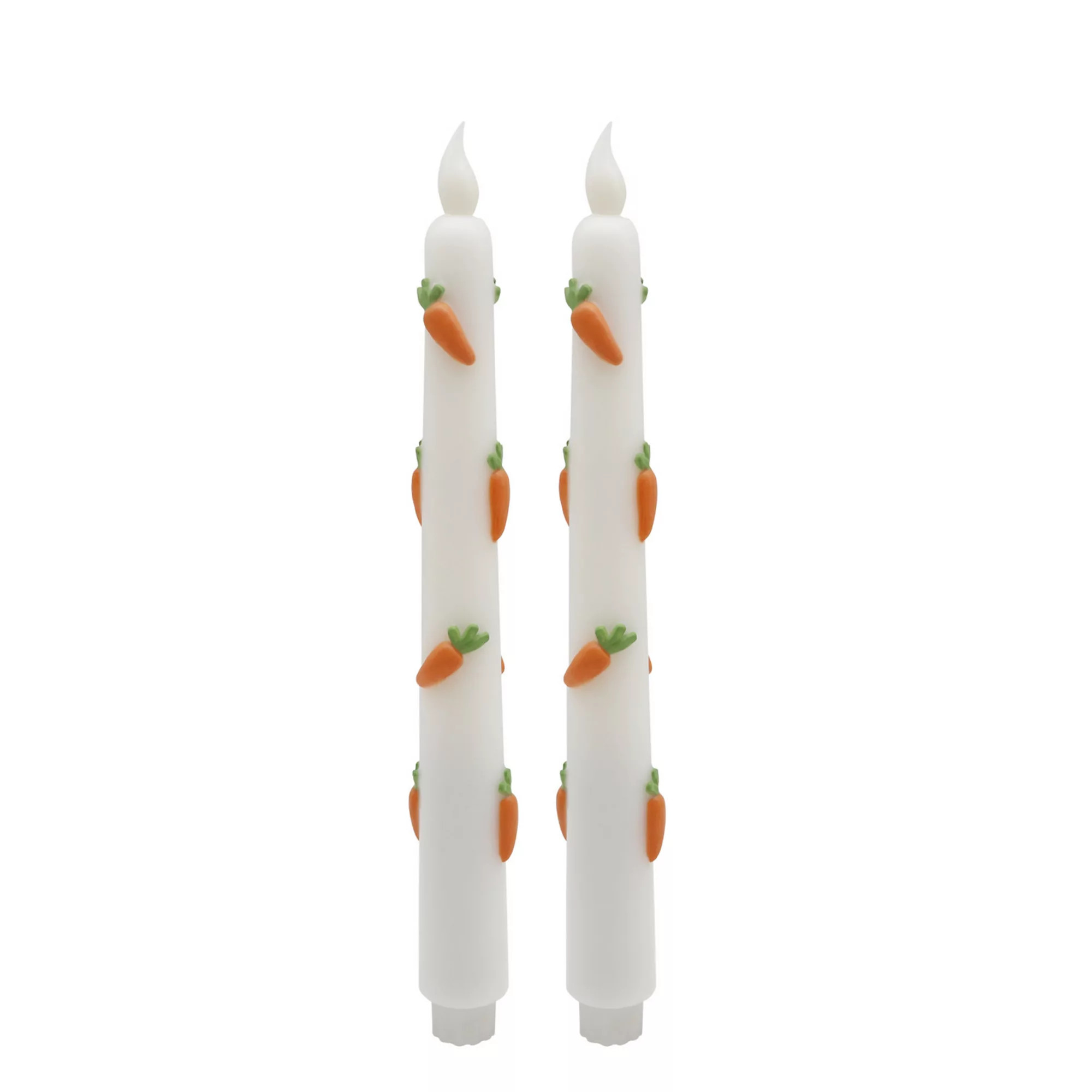 Celebrate Together™ Easter Carrot Pattern LED Taper Candle Set of 2 | Kohl's