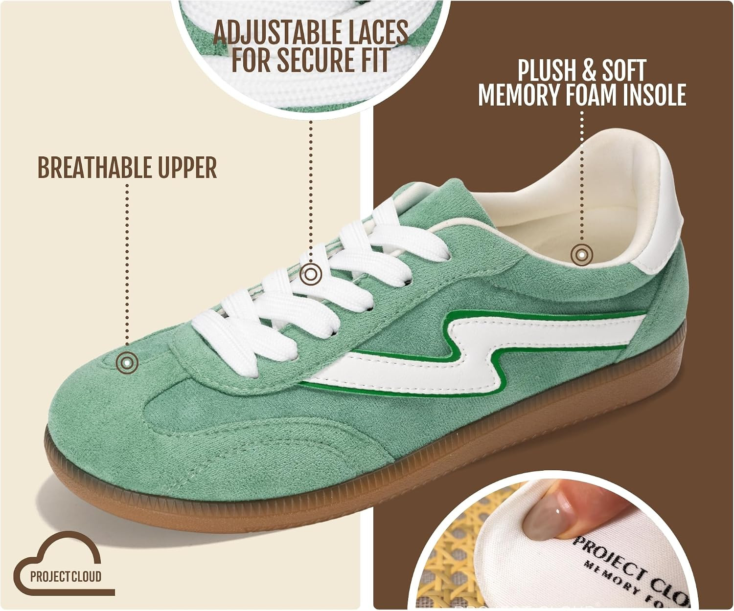 Project Cloud Womens Sneakers - Comfortable Fashion Sneakers for Women | Amazon (US)