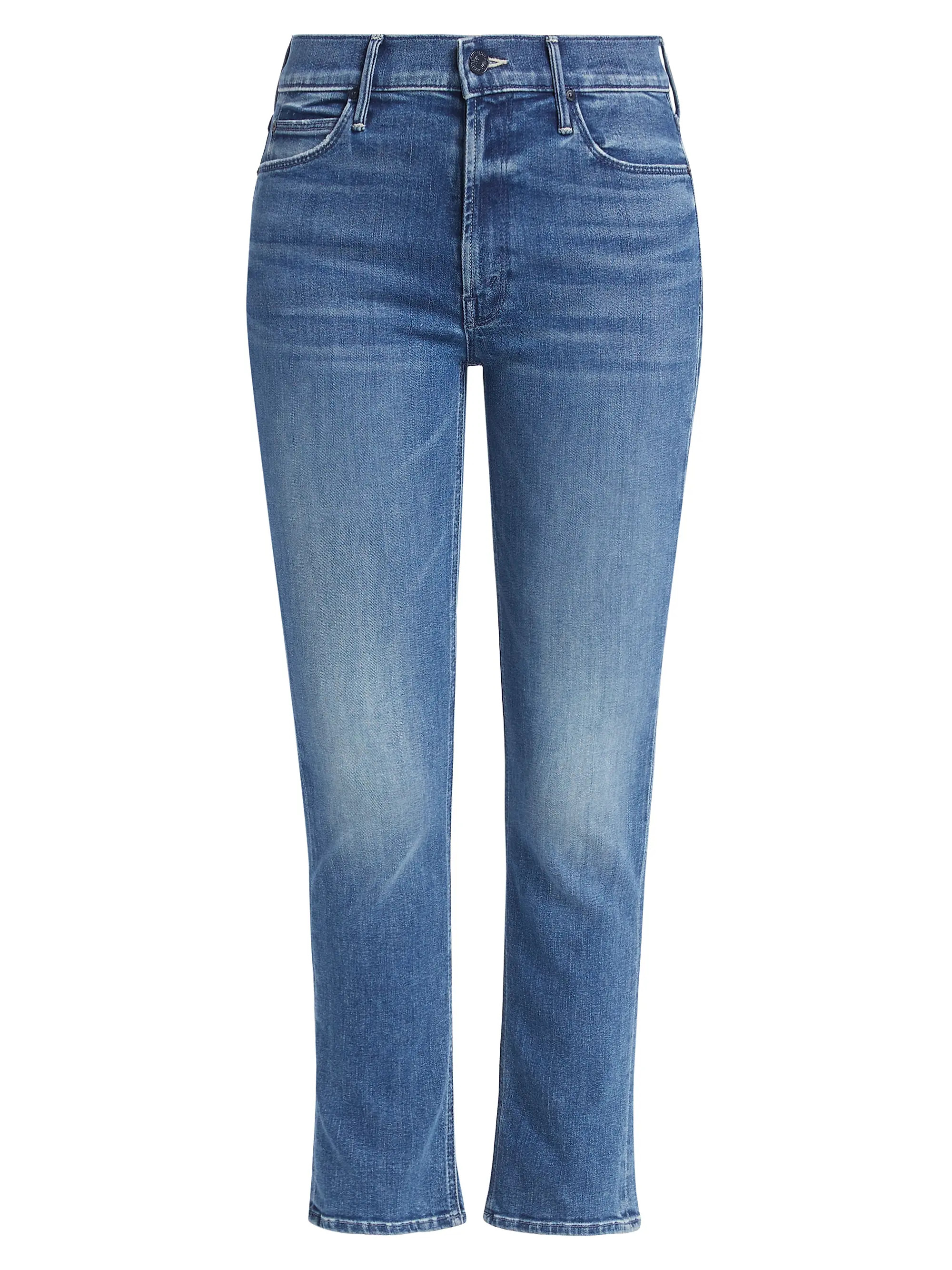 The Dazzler Mid-Rise Straight-Leg Ankle Jeans | Saks Fifth Avenue