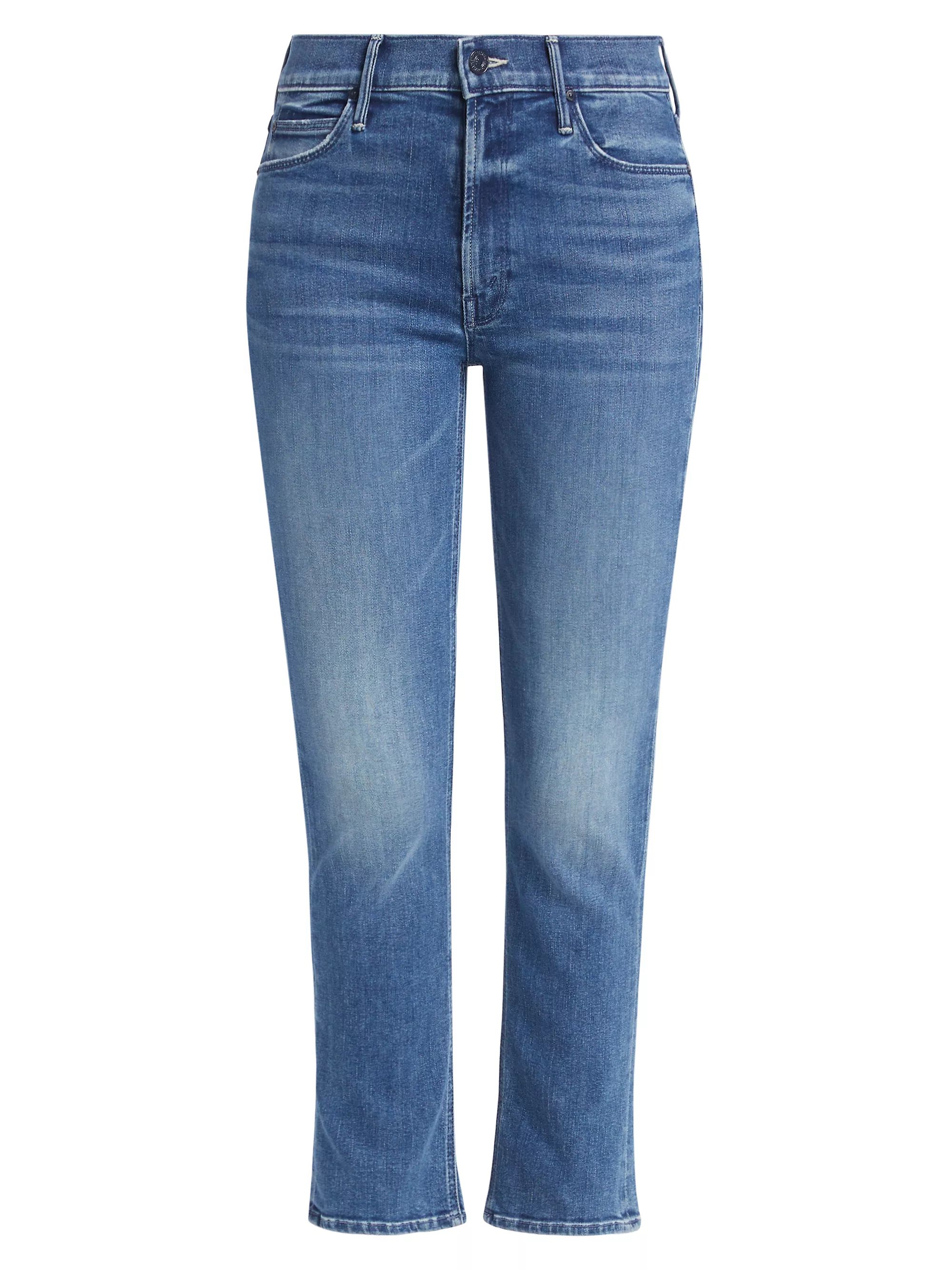 Shop Mother The Dazzler Mid-Rise Straight-Leg Ankle Jeans | Saks Fifth Avenue | Saks Fifth Avenue