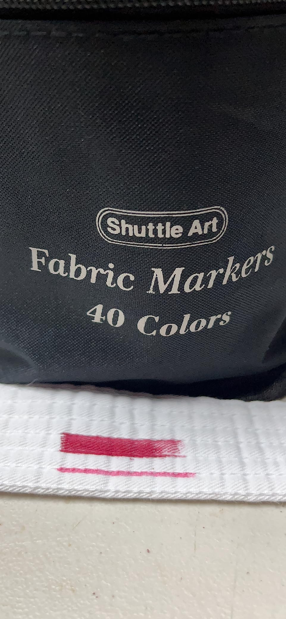 Shuttle Art Fabric Markers Pens, 40 Colors Dual Tip Fabric Markers Permanent No Bleed Markers for T-Shirts Sneakers, Non-Toxic & Child Safe Permanent Fabric Pens for Kids Adult Painting Writing | Amazon (US)