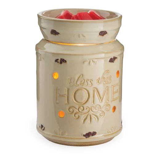 Bless This Home Cream Illumination Fragrance Wax Warmer by Candle Warmers Etc. - Walmart.com | Walmart (US)