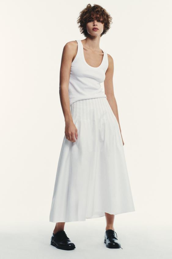 PLEATED MIDI SKIRT | Zara US