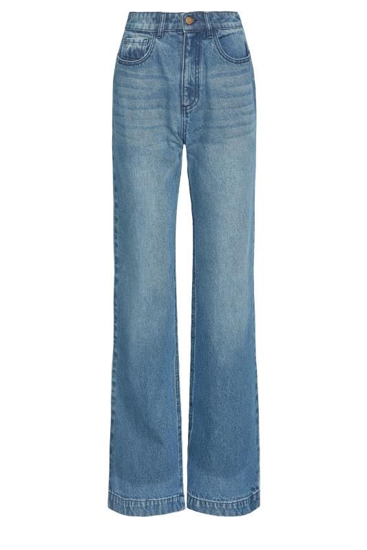 LTS MADE FOR GOOD Tall Mid Blue BEA Wide Leg Jeans | Long Tall Sally