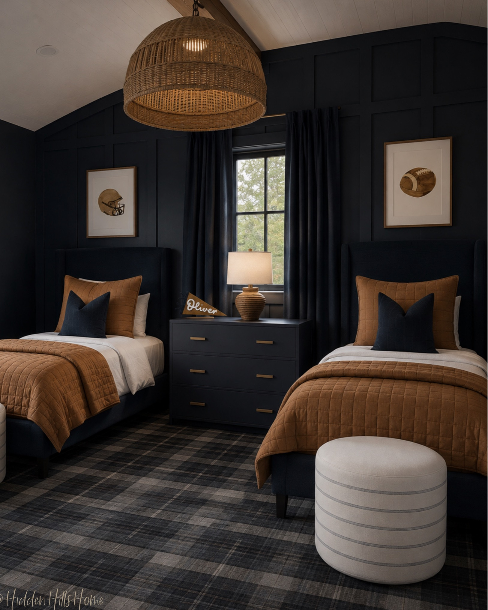 Boys bedroom decor, shared boys room, twin boys bedroom decor ideas, twin bed, sports themed boys bedroom, masculine bedroom decor ideas, bedroom design #boysroom

#LTKHome #LTKSaleAlert #LTKKids