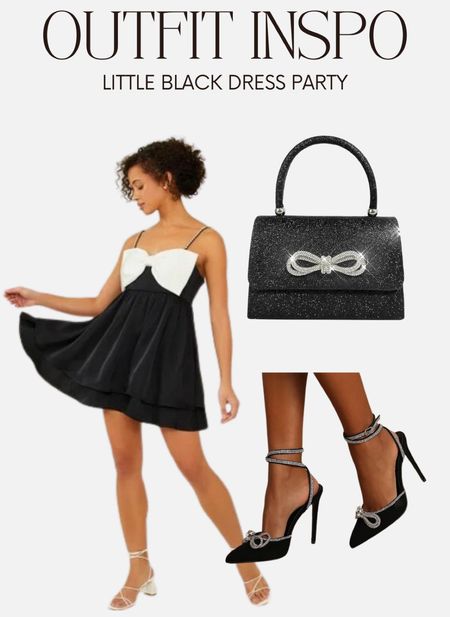 A fun, flirty look for a little black dress party or just a fun night out 🖤🤍

#LTKSeasonal #LTKHoliday #LTKstyletip