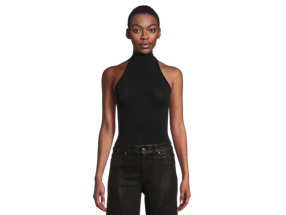 Commando Ballet Turtle Neck Halter Bodysuit Women's Jumpsuit & Rompers One Piece Black, Cotton/Elastane/Nylon | Zappos