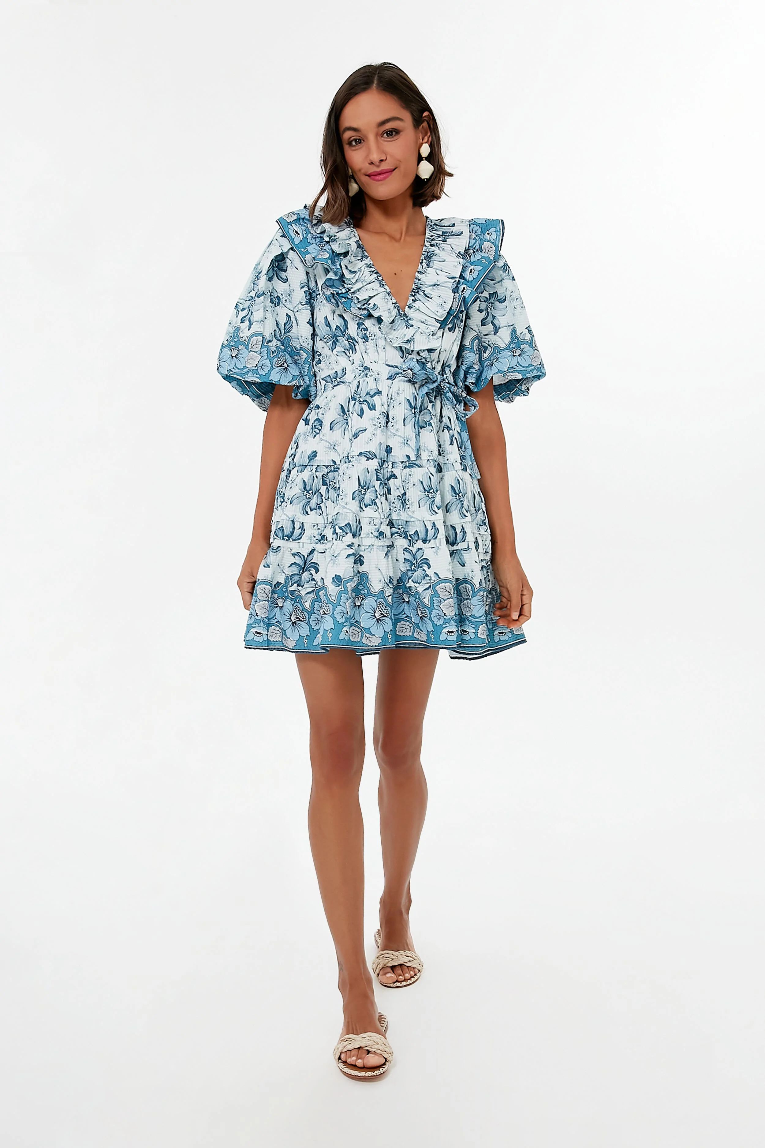 Beryl Blue Print Remy Mini Dress | Tuckernuck (US)