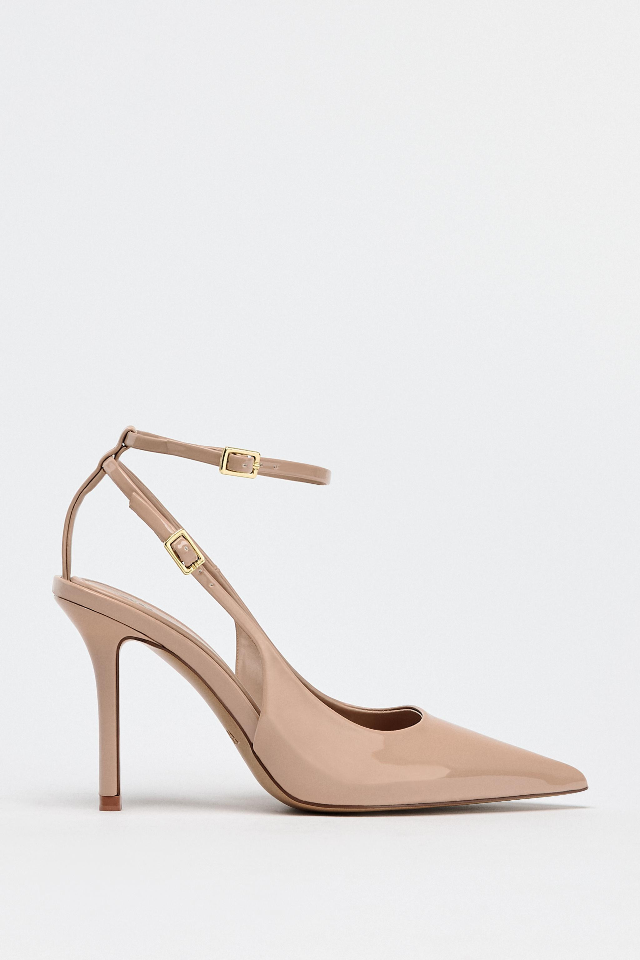 PATENT EFFECT SLINGBACK HIGH HEELS | Zara US