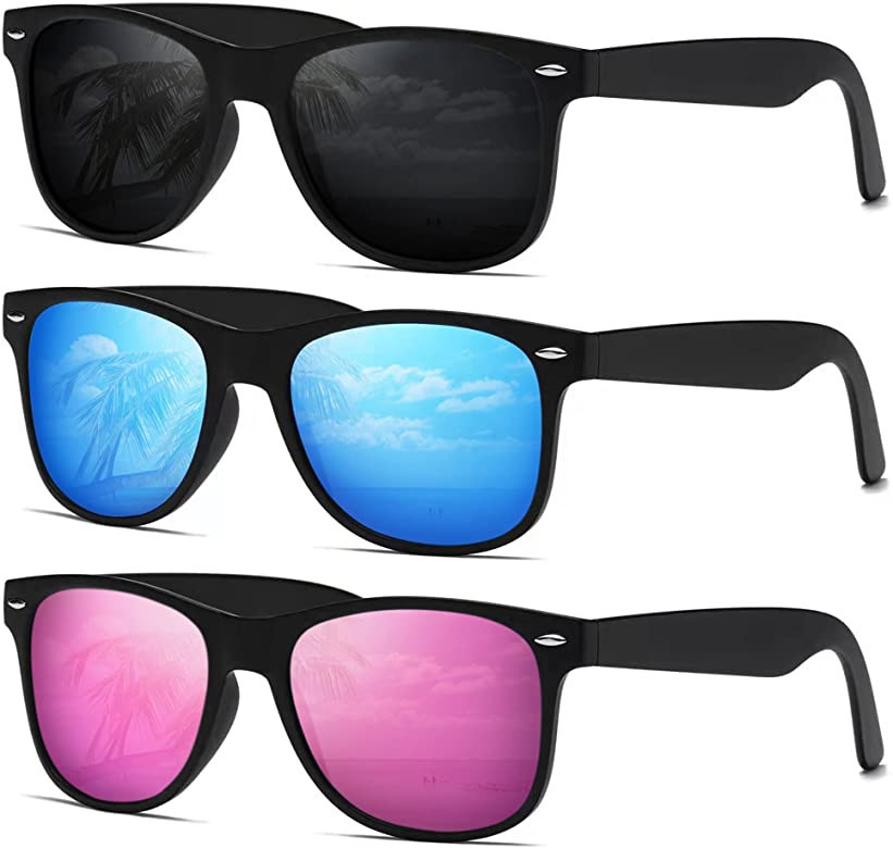 DEMIKOS Sunglasses Men Polarized Sunglasses for Mens Womens Retro Mirror Lens for Driving Fishing... | Amazon (US)