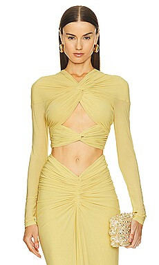 Ronny Kobo Bebe Top in Sunglow from Revolve.com | Revolve Clothing (Global)