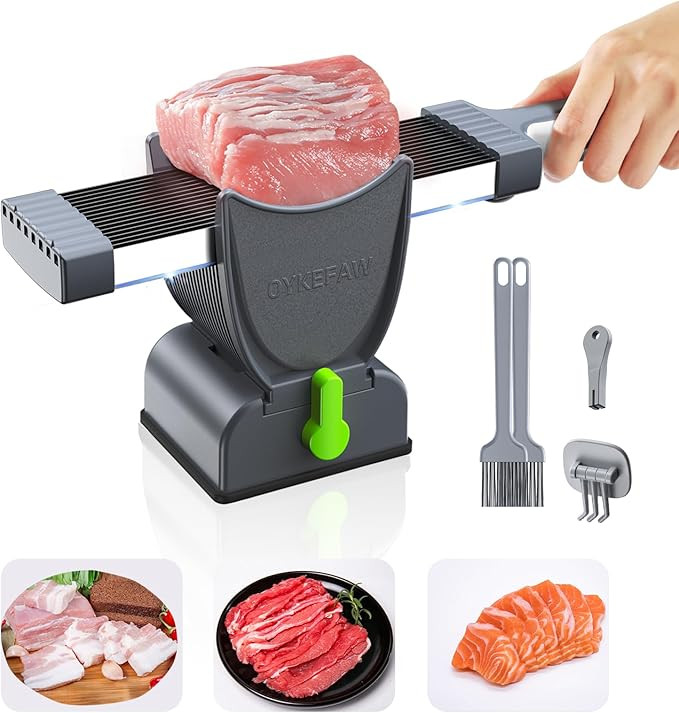 Multifunctional Manual Fresh Meat Slicer, Can Cut Meat Slices, Strips, Can Cut Beef, Pork, Lamb,T... | Amazon (US)