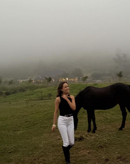 Guess, Spring Style, South Africa, Equestrian Style, Black Tank Top, White Jeans 

#LTKeurope #LTKSeasonal #LTKstyletip