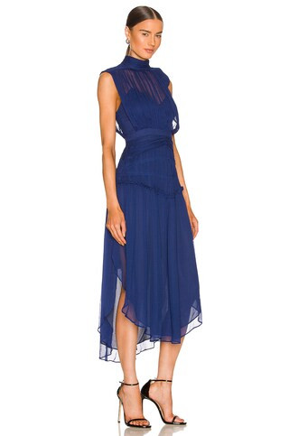 Shona Joy Safira Midi Dress in Aegean Blue from Revolve.com | Revolve Clothing (Global)