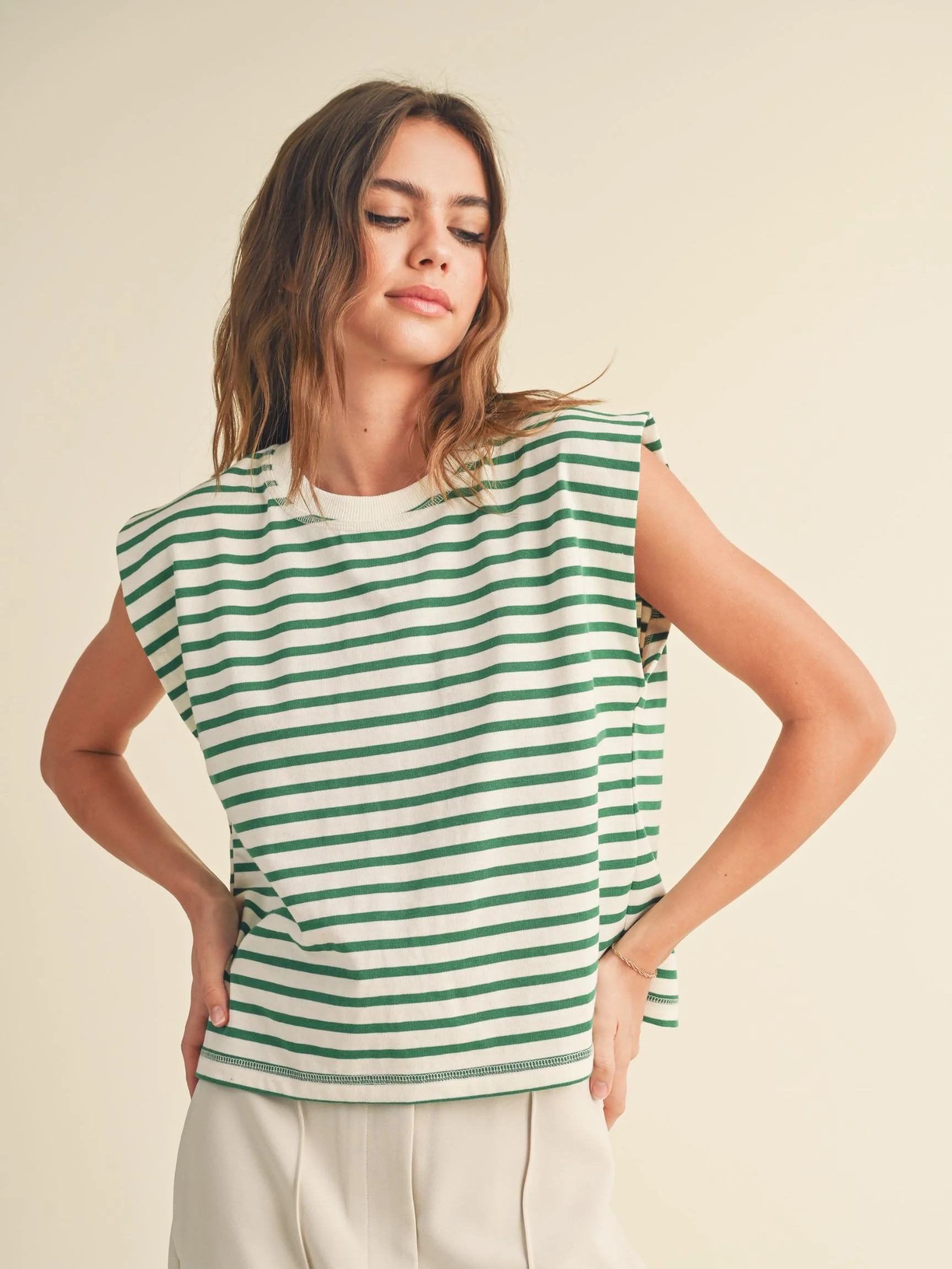 Green Apple Striped Top | The Native One