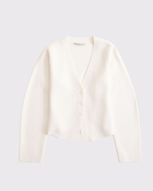 Women's LuxeLoft Rounded Sleeve Cardigan | Women's Tops | Abercrombie.com | Abercrombie & Fitch (US)