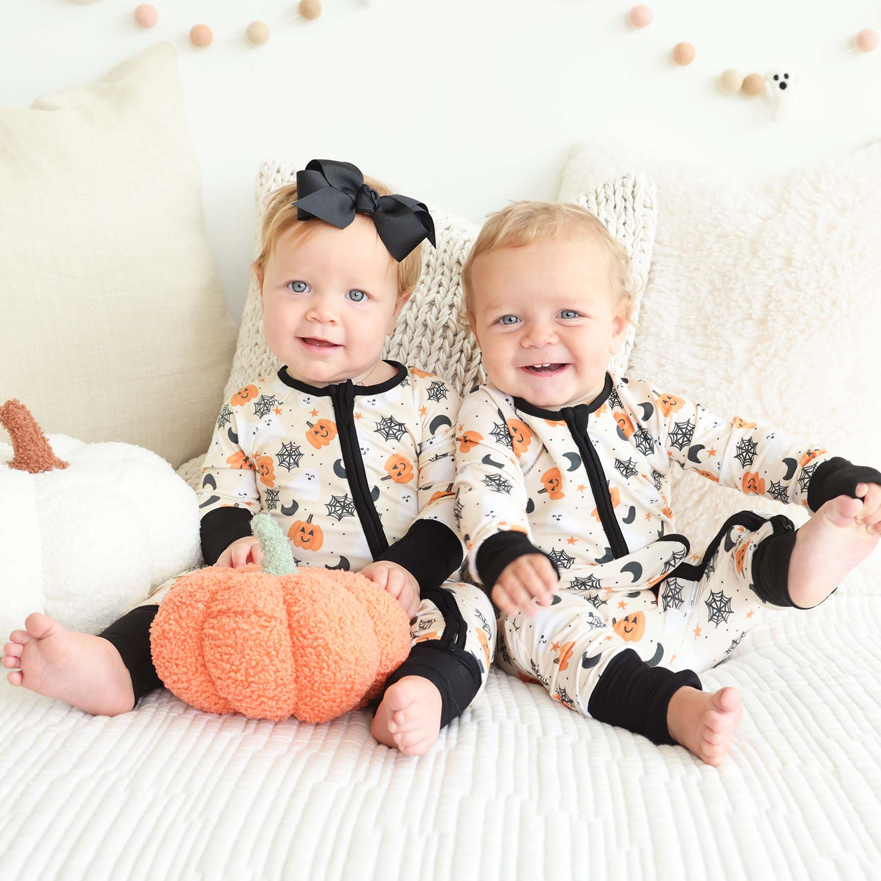 Spooky Boo Convertible Zip Romper* | Caden Lane