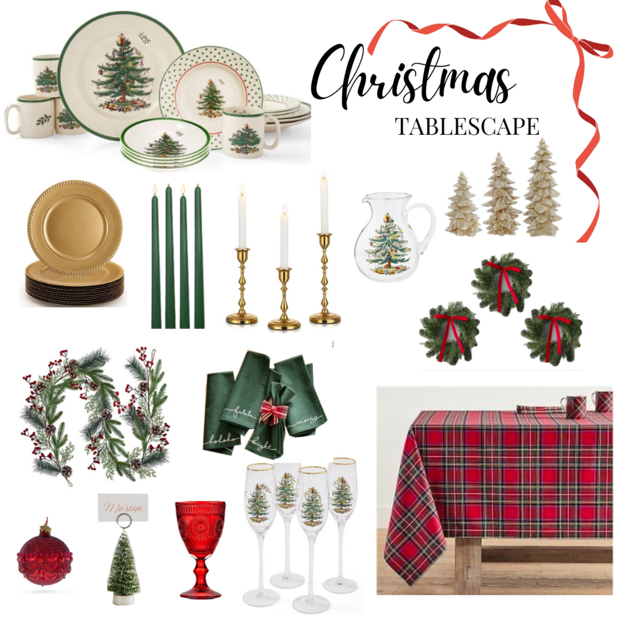 I love a traditional tablescape for the Christmas season! You can go wrong with the classic Spode Christmas tree dishes and some Stewart plaid! Finish it off with some festive glassware, gold chargers, and a few other special touches.  #christmastablescape, #spodechristmastreedishes, #traditionalchristmastable, #holidaytableideas, #christmastabledecor

#LTKHoliday #LTKHome #LTKSeasonal