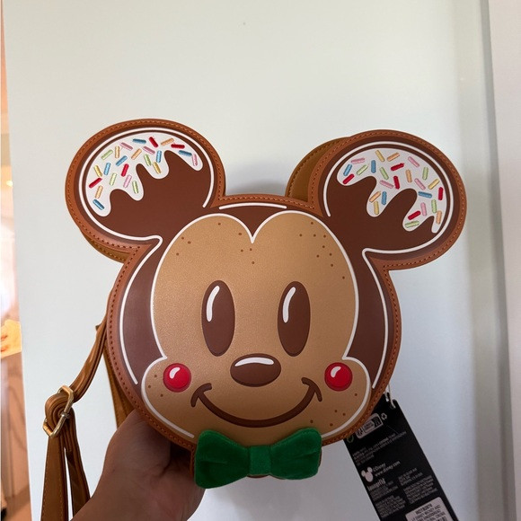 Loungefly 2 Sided Mickey & Minnie Gingerbread Cookie bag | Poshmark