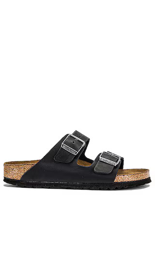 Arizona Soft Footbed Sandal in Black | Revolve Clothing (Global)