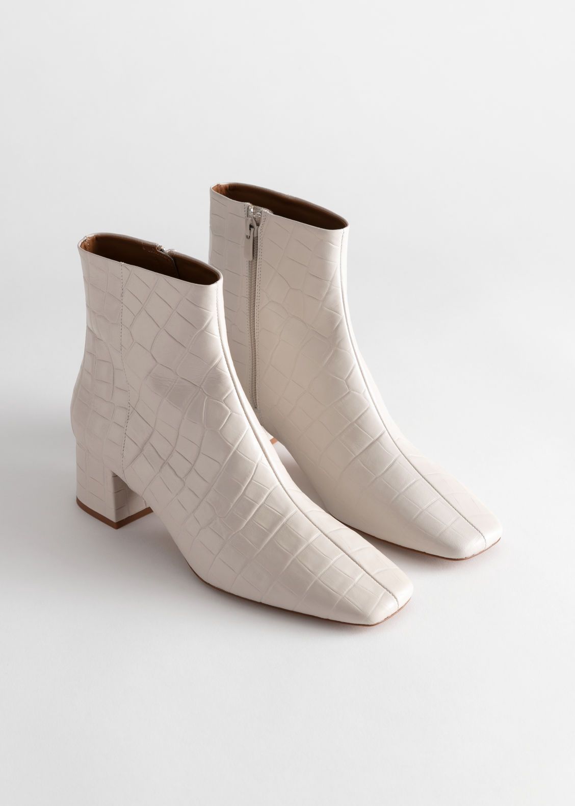 Croc Embossed Square Toe Boots | & Other Stories (EU + UK)