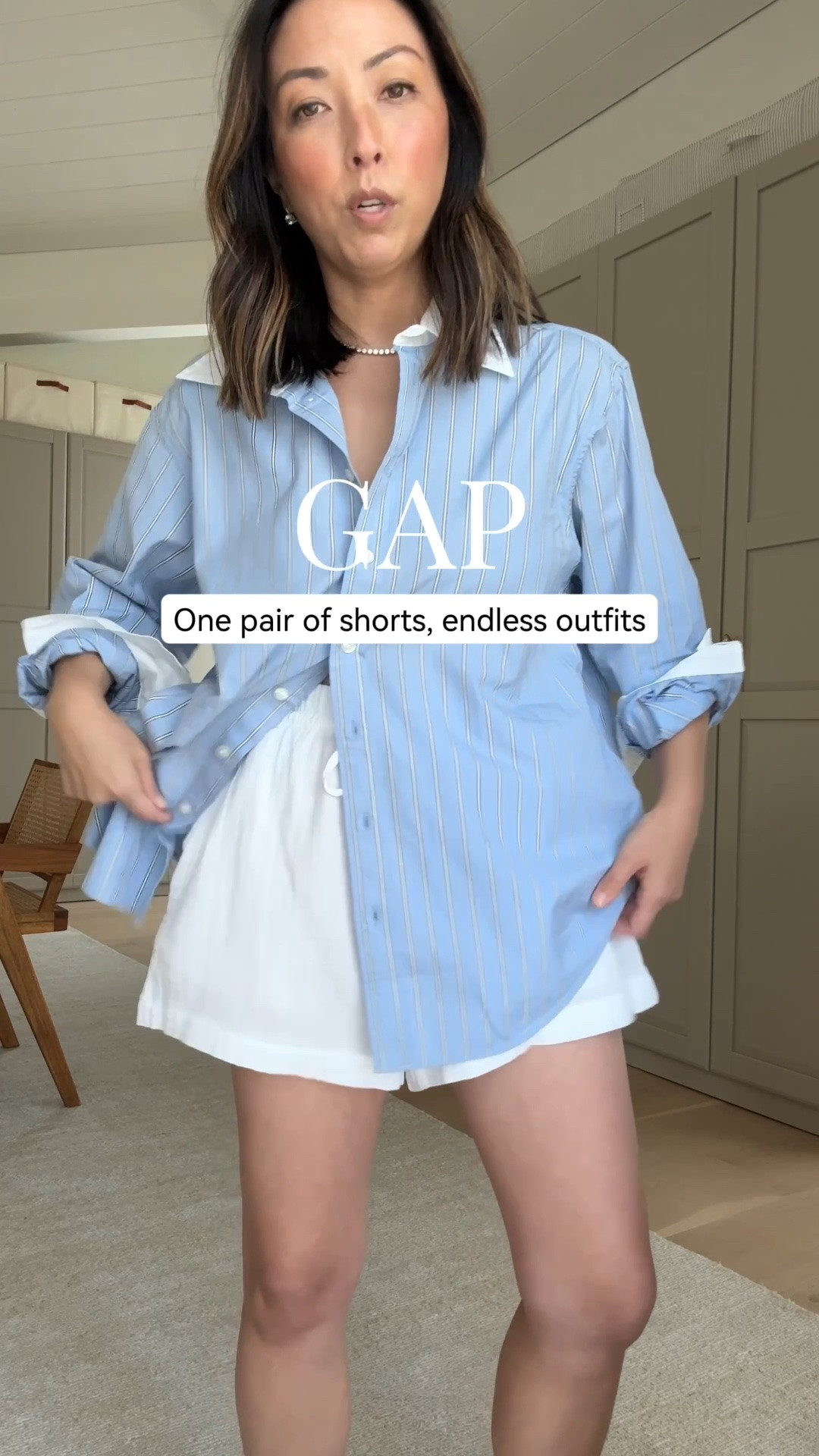 These shorts truly go with everything. Wearing the poplin big shirt in petite xs and the gauze shorts in a small.

#LTKmomlife #LTKPetite