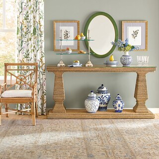 Henry Console Table with Glass Topper | Ballard Designs, Inc.
