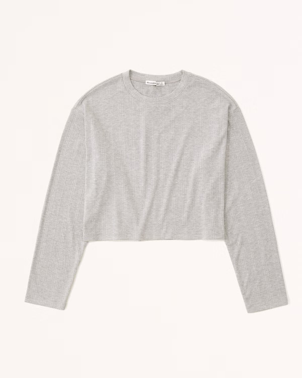 Cozy Rib Long-Sleeve Sleep Top | Abercrombie & Fitch (US)