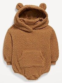 Unisex Long-Sleeve Sherpa Critter-Hooded Bodysuit for Baby | Old Navy (US)