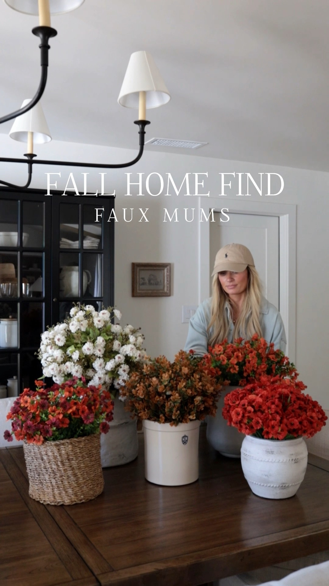 Faux mums! Perfect for your fall porch