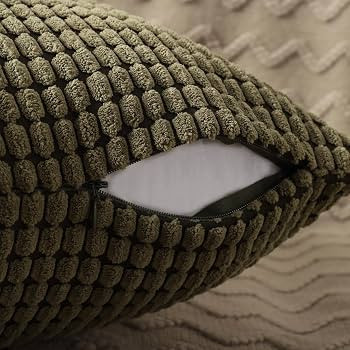 BeBen Throw Pillow Covers, Decorative Pillow Covers 18X18, Set of 2 Soft Corduroy Cushion Case Ho... | Amazon (US)