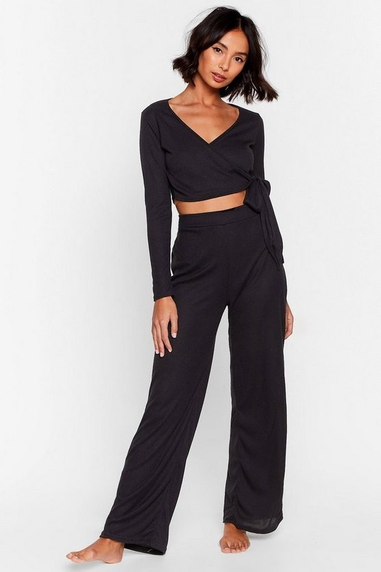 That's a Wrap Wide-Leg Pants Lounge Set | NastyGal (UK, IE)