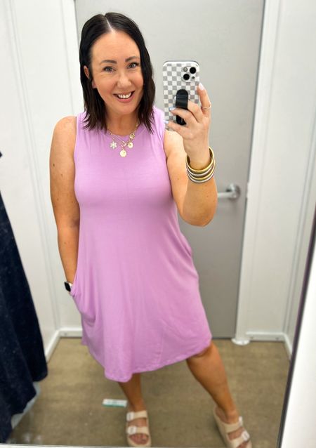 My favorite $9.98 knit swing dress but in purple! This color is limited online, so check your local Walmart for more colors! Mine had this one fully in stock! Size large fits perfectly!  Love that these have pockets. 👏

#LTKFindsUnder50 #LTKMidsize #LTKSeasonal