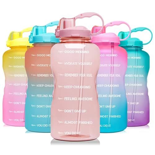 Venture Pal 64 OZ Water Bottle with Motivational Time Marker & Straw - Leakproof BPA Free Reusable F | Amazon (US)
