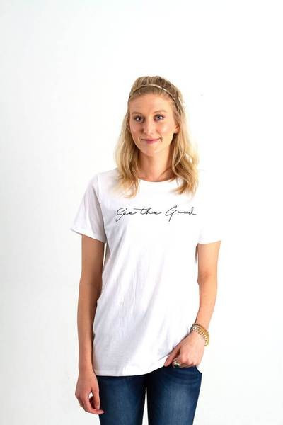 See The Good Graphic Tee for Women in White | Glik's