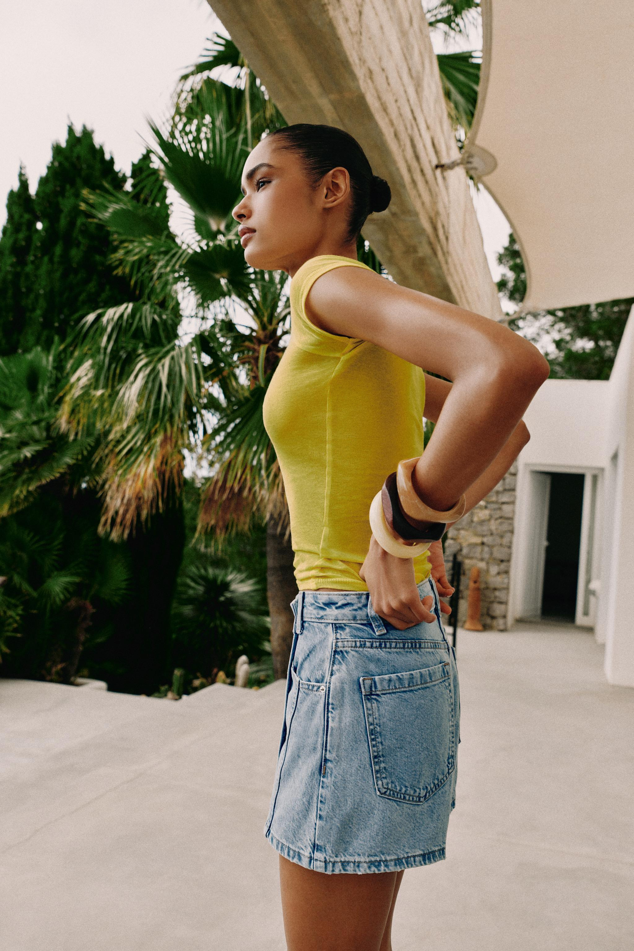 Z1975 WRAP DENIM SKORT | Zara US
