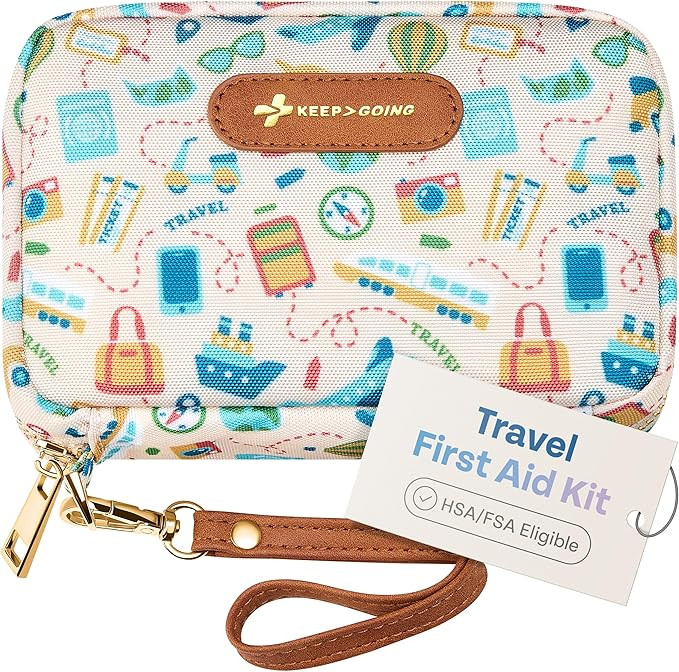 KeepGoing Travel First Aid Kit for Car, Home, Hiking, Camping and Outdoor Emergencies - First Aid... | Amazon (US)