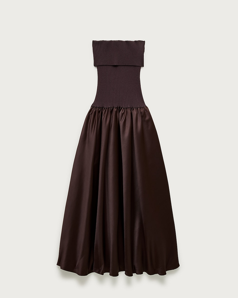 Collection foldover mixy dress in duchesse satin | J. Crew US