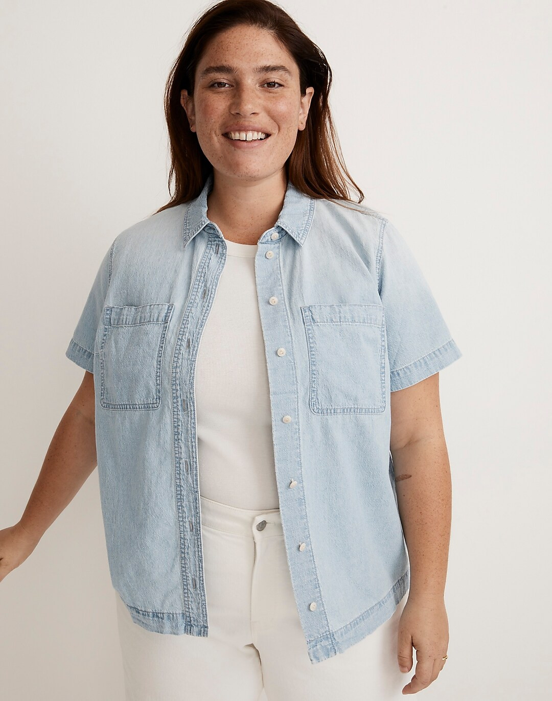 Denim Camp Shirt in Smithley Wash | Madewell