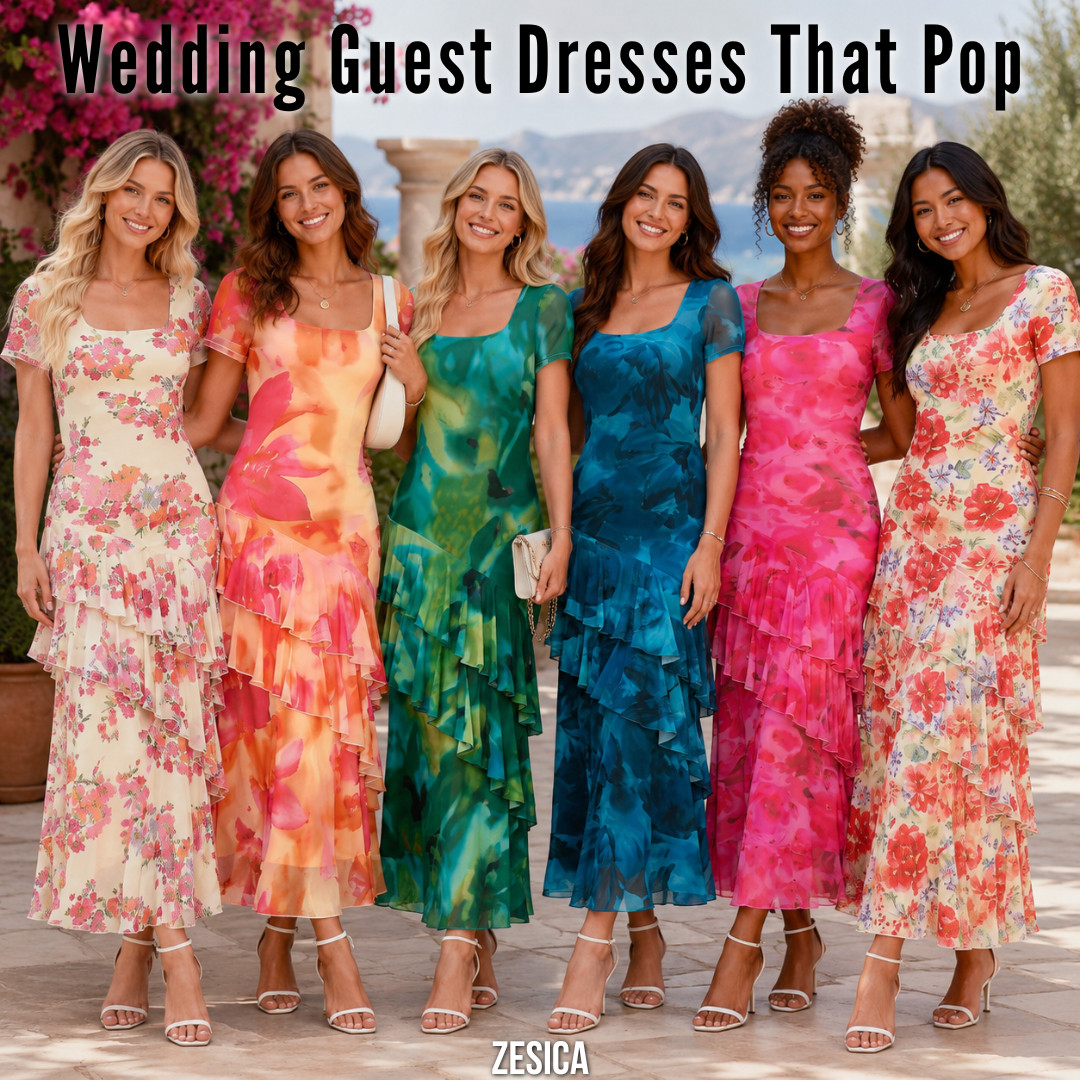 ZESICA | Summer Wedding Guest & Event Party Dresses ☀️ 

ZESICA wedding guest dresses that actually pop in photos — the kind of colorful summer dress I’d check first if you want something flattering, feminine, and event-ready without looking basic. 💐

I did the digging and this floral bodycon maxi dress stood out because it has that perfect wedding guest formula: square neckline, mesh overlay, ruffle detail, fitted shape, and bold floral prints that feel dressy but still fun for summer events.

The reason this style works is the balance. You get the flattering bodycon fit, but the mesh and ruffle details soften the look so it feels elegant instead of too tight or plain. 

It gives shape, movement, color, and that “wait where did you get that?” energy.

Perfect for: summer weddings, beach weddings, destination weddings, garden parties, cocktail events, bridal showers, rehearsal dinners, vacation dinners, cruises, birthday dinners, graduation parties, date nights, and colorful wedding guest outfits.

Why this dress is worth checking:
- Floral prints pop in photos
- Square neckline feels feminine and flattering
- Mesh overlay makes it feel more elevated
- Ruffle detail adds movement and softness
- Bodycon fit gives shape without looking boring
- Maxi length makes it wedding guest appropriate
- Comes in bright statement colors and softer floral options

This is for the girl who wants a wedding guest dress that feels fun, flattering, and memorable — not another basic dress that blends into the background.

If you’ve been looking for a colorful summer wedding guest dress, floral cocktail dress, or vacation event dress that makes the outfit feel done, this ZESICA maxi dress is the one I’d check first!

↓ Everything is linked!

#LTKSaleAlert #LTKTravel #LTKWedding