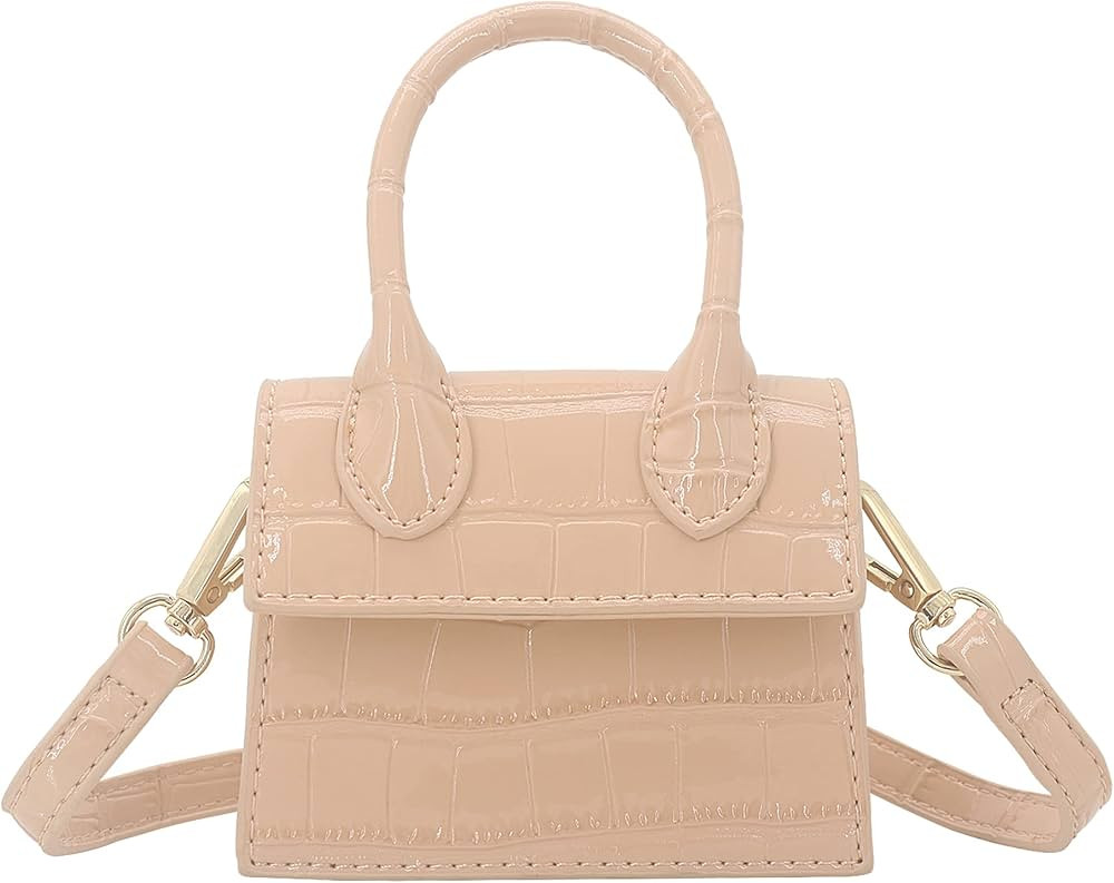Nodeber Mini Crossbody Bag for Women Girls Synthetic Leather Flap Purse Styling Top-Handle Clutch... | Amazon (US)