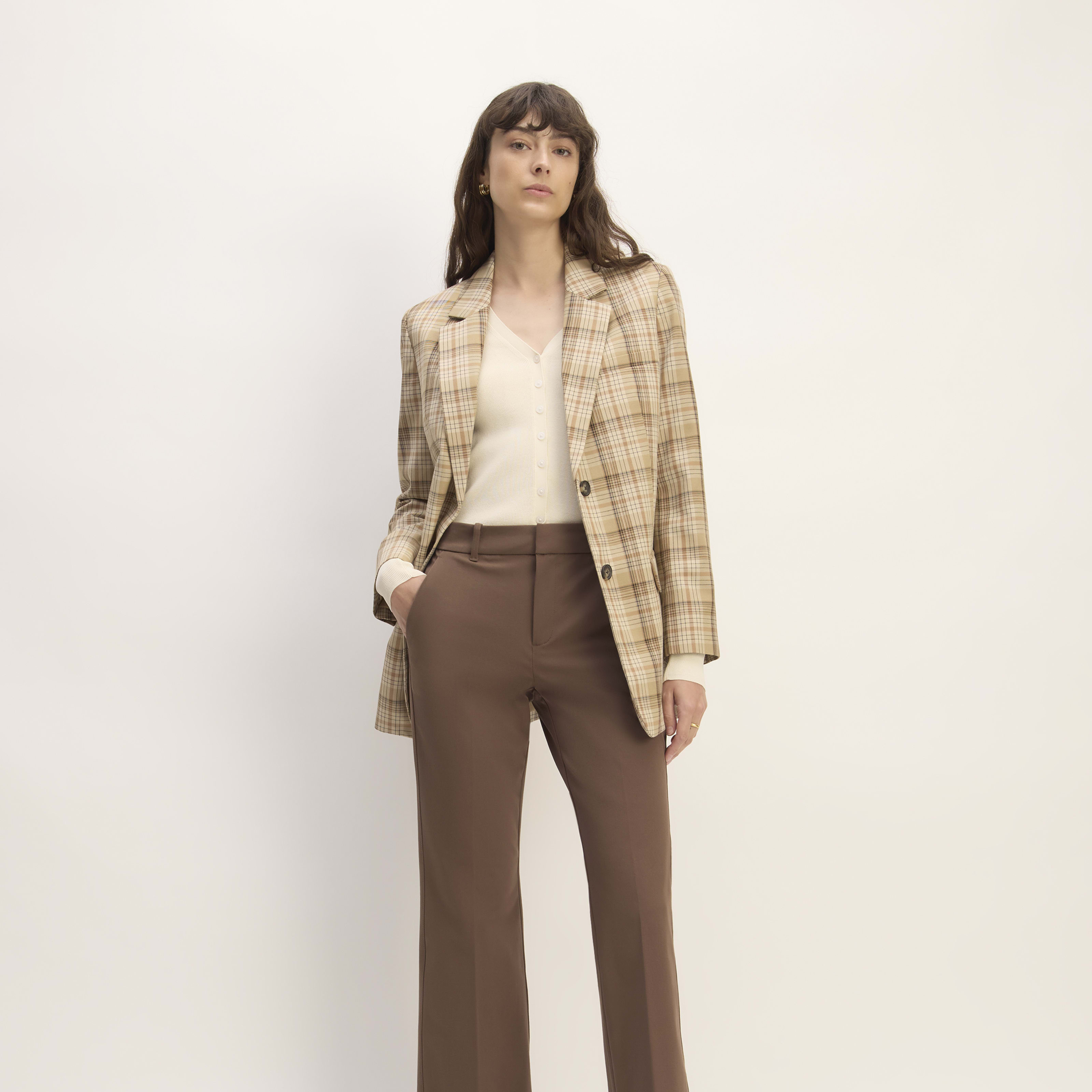 Women's Bi-Stretch Flare Pant by Everlane in Brown, Size 00 | Everlane