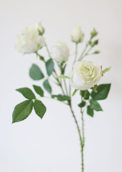 White Green Artificial Flowers Garden Rose Buds | Afloral (US)